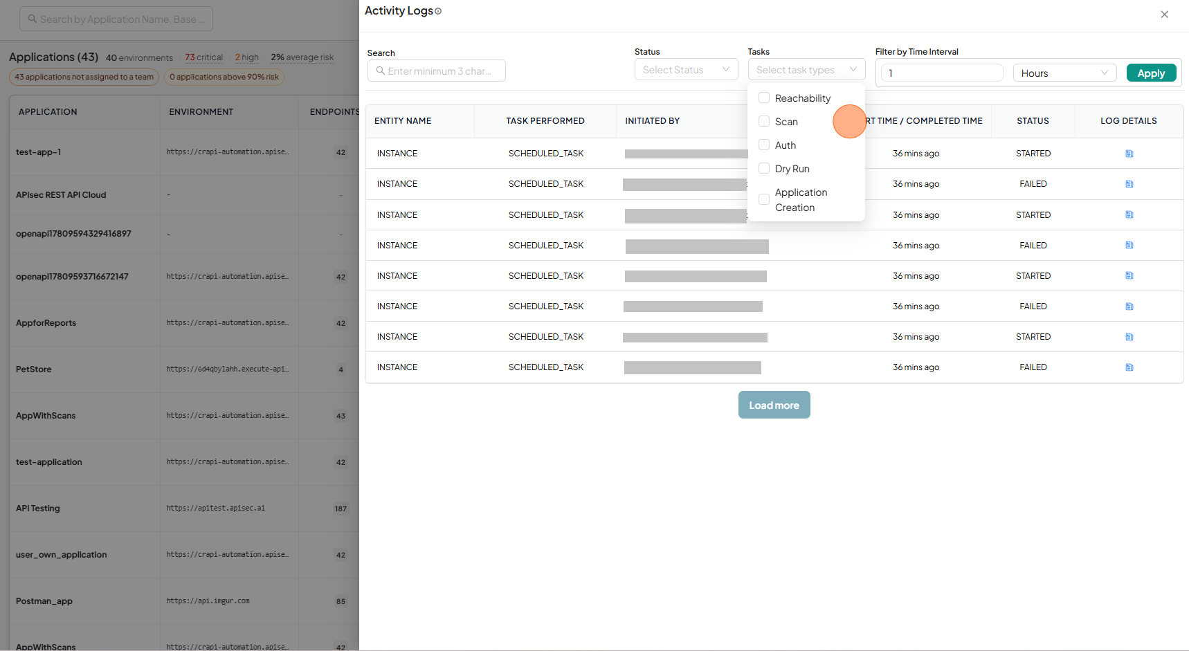 Activity logs