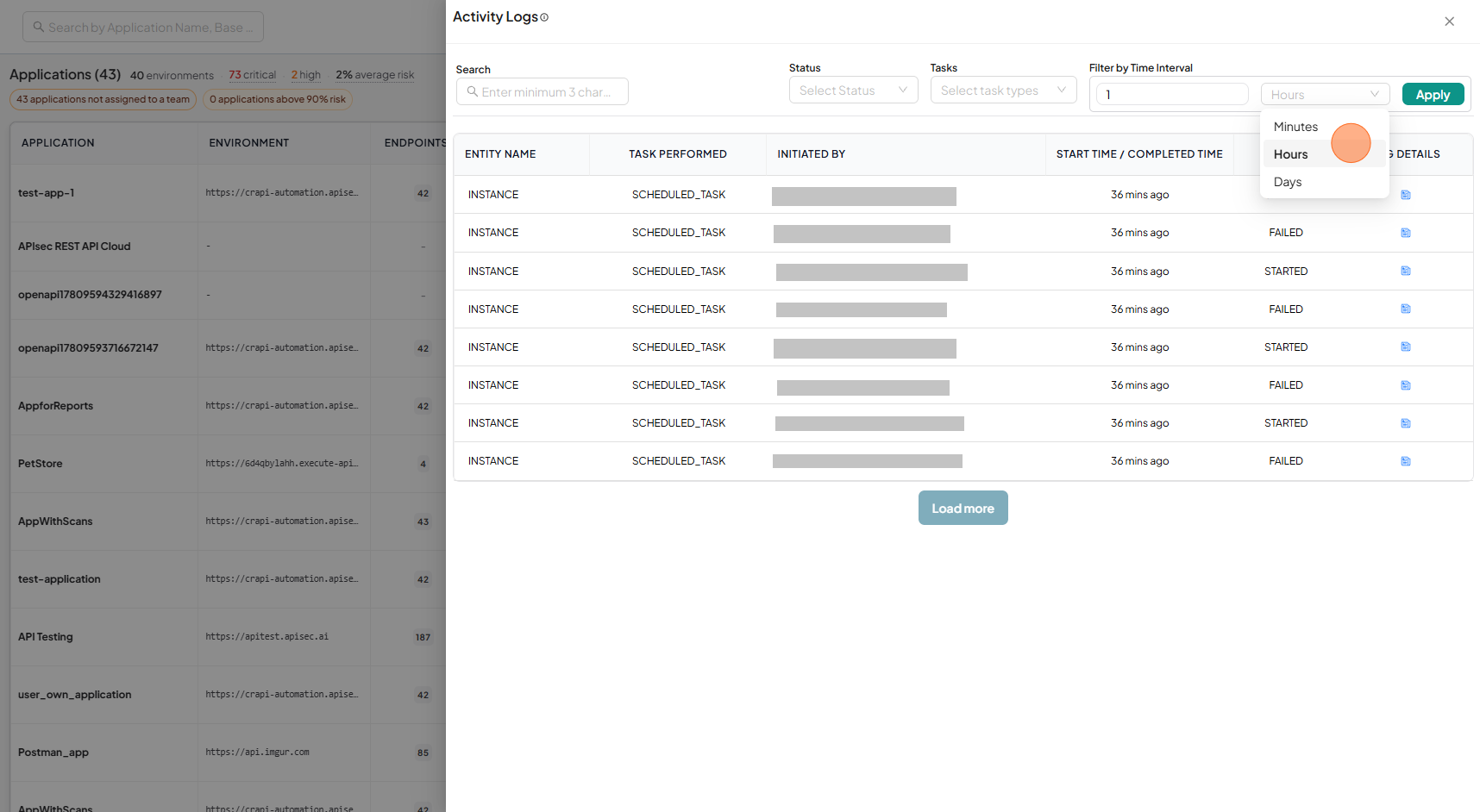 Activity logs