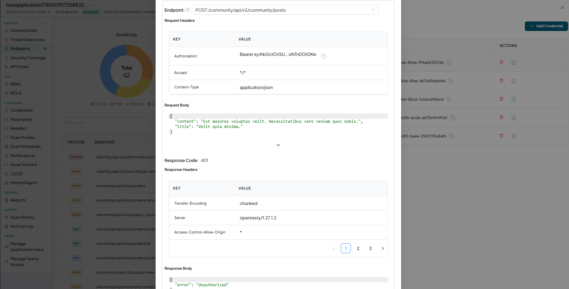 Check API Key aut is in Table