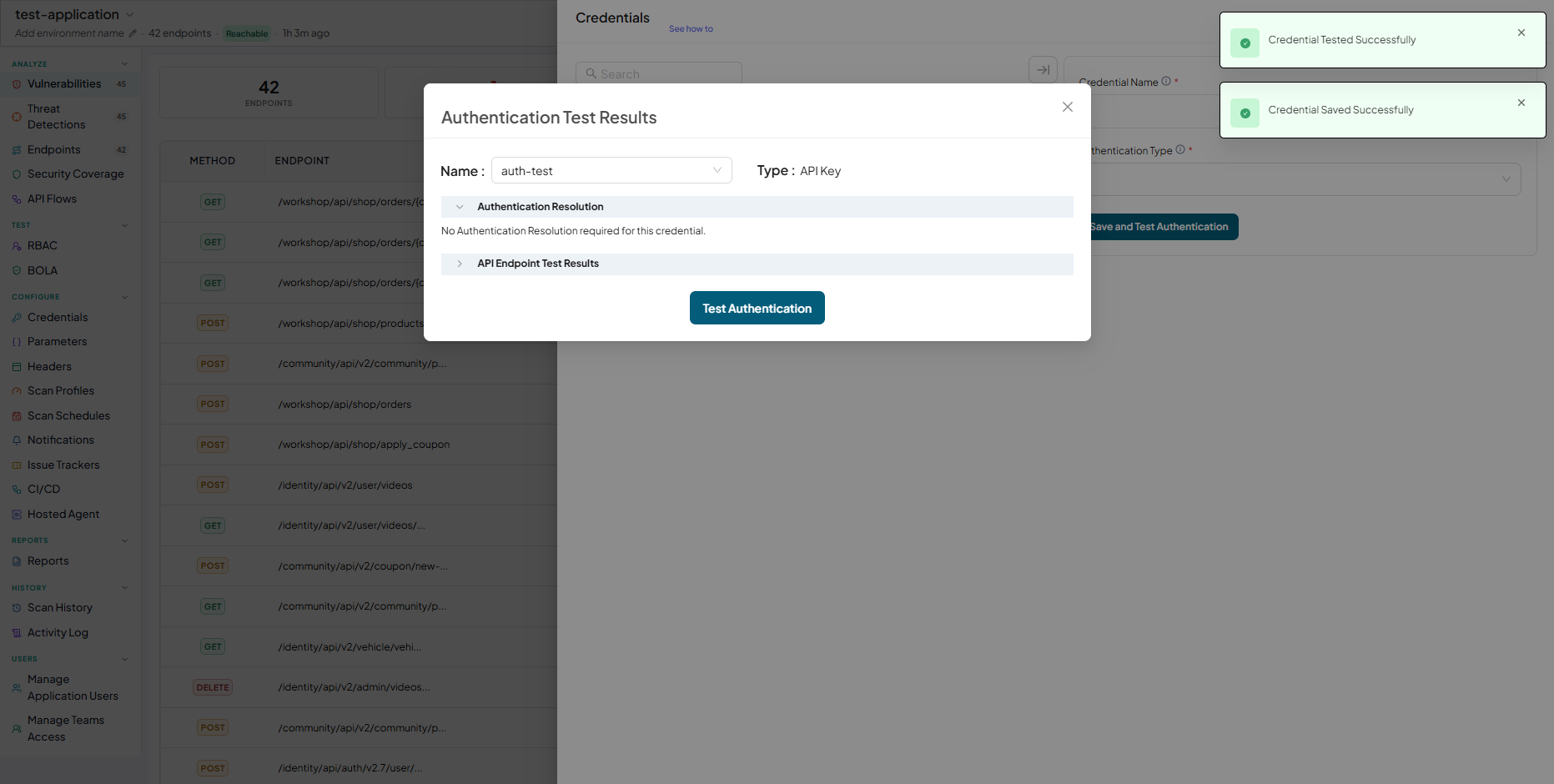 Save Credentials