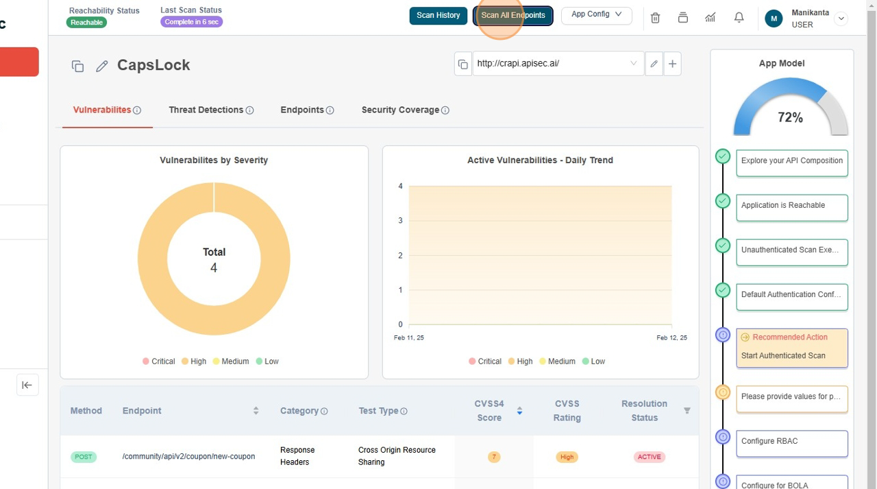 Click Scan All Endpoints