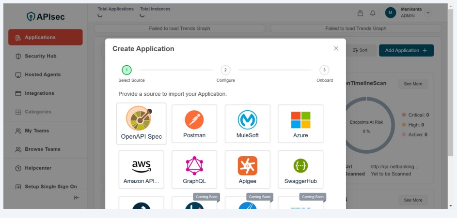 Choose the OpenAPI Spec