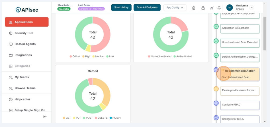 start authenticated scan