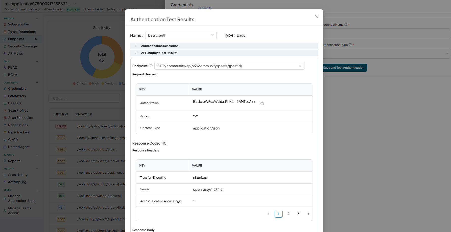 Check API Key aut is in Table