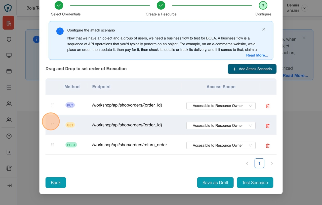 Change execution order