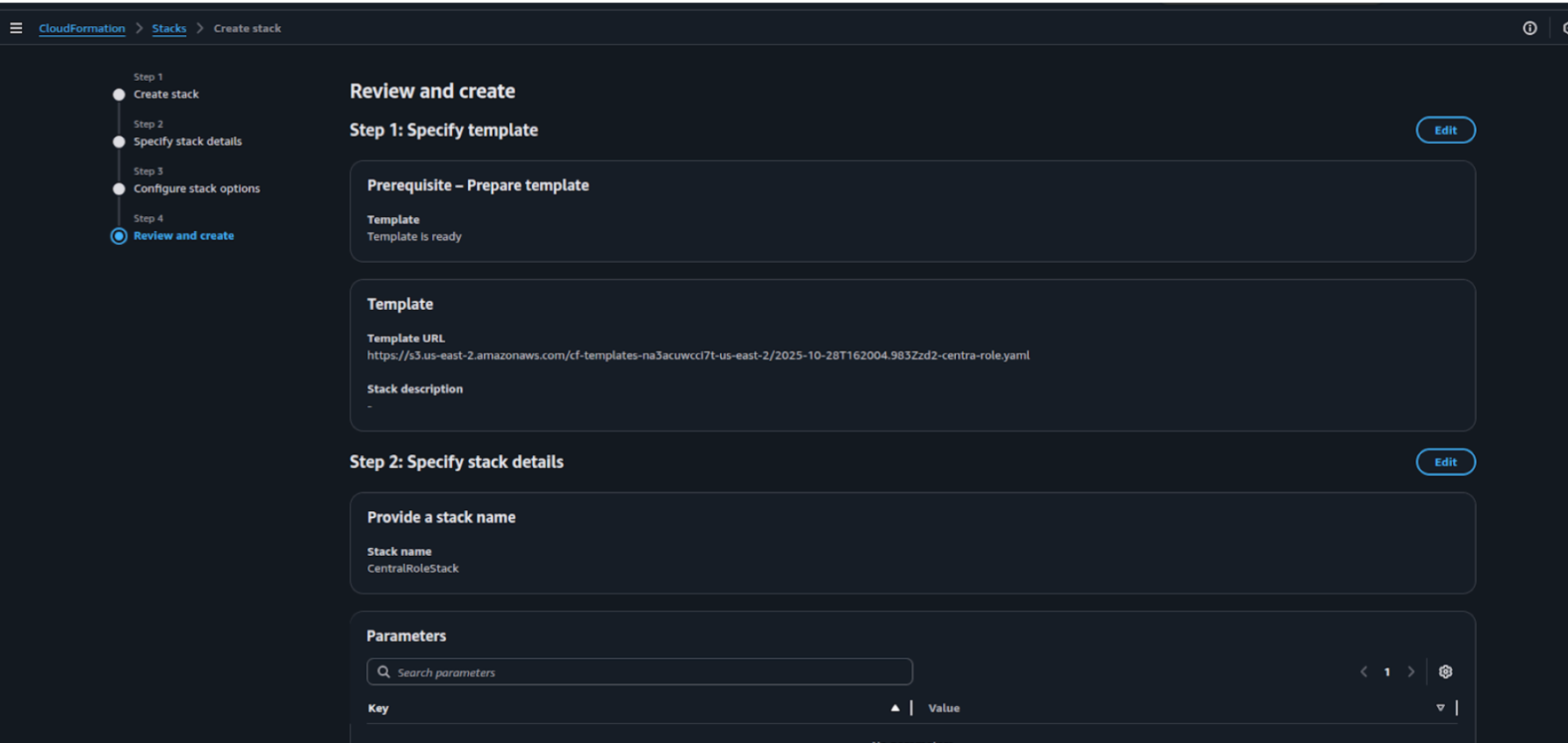 CRA Review and Create