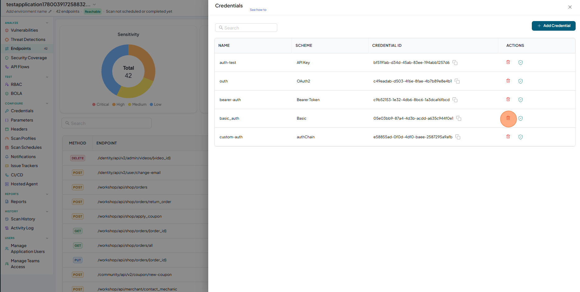 Click on menu item - Auth Config