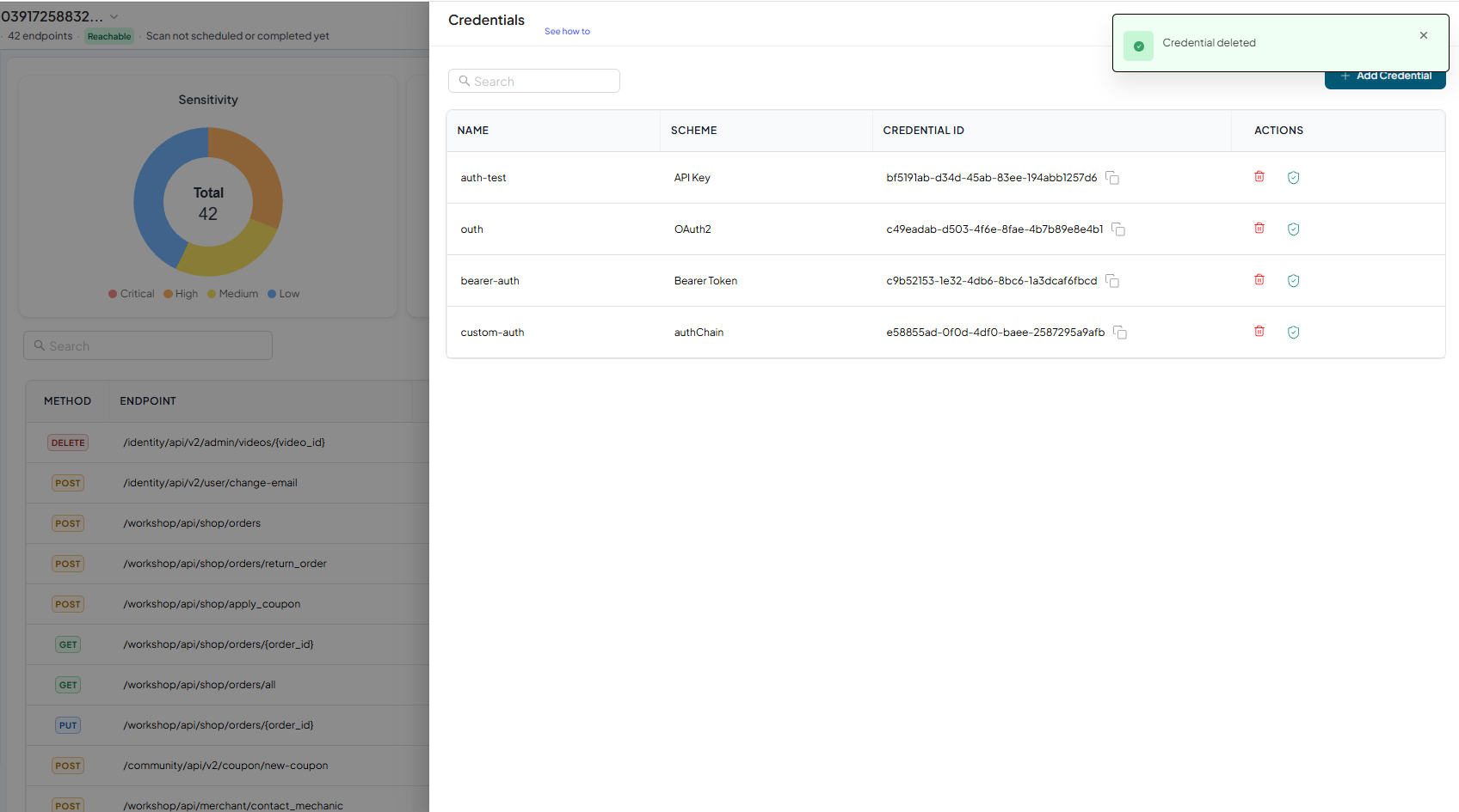 Click on menu item - Auth Config