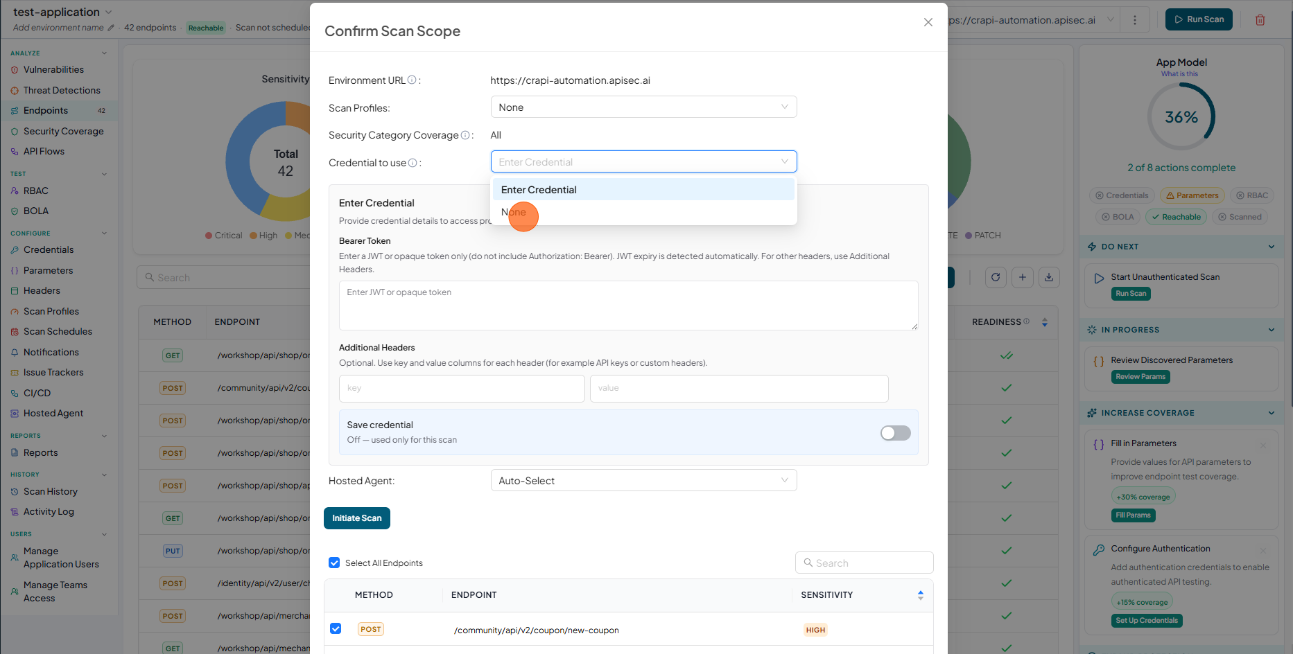 Click Scan All Endpoints