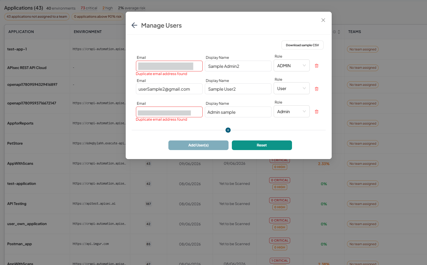 Manage users