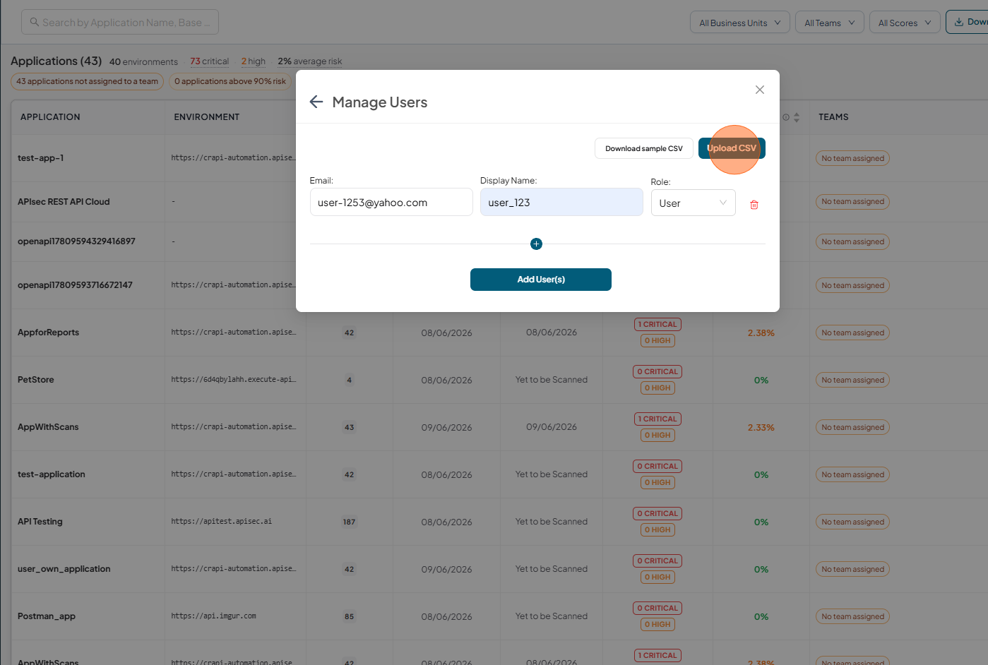 Manage users