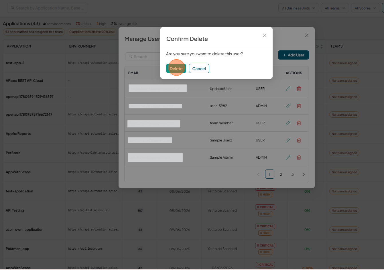 Manage users