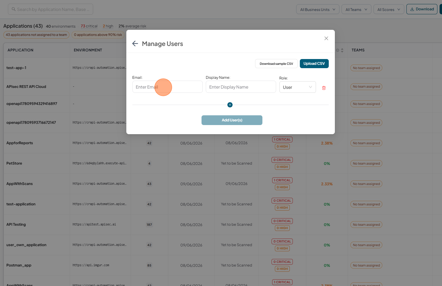 Manage users