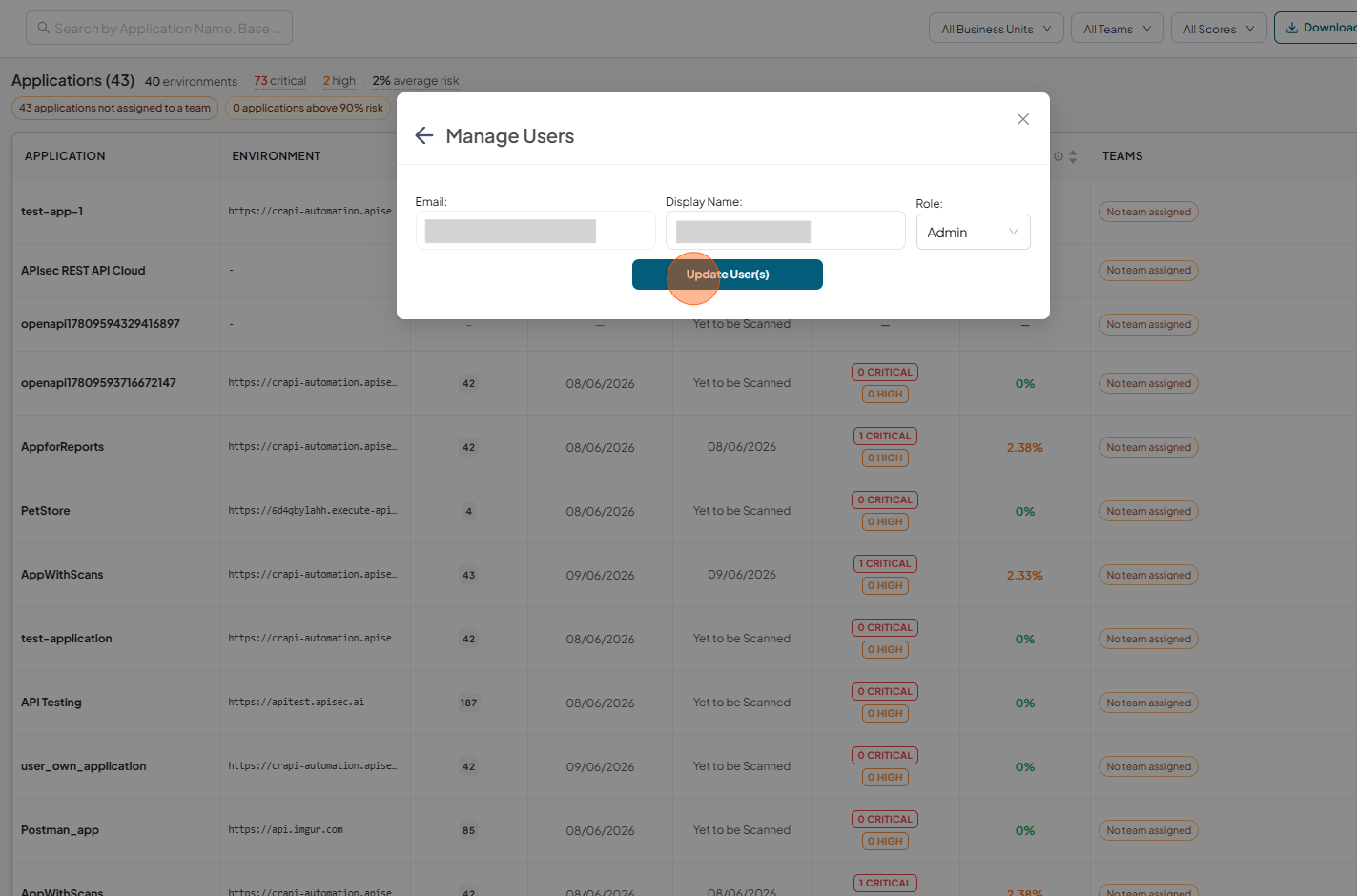 Manage users