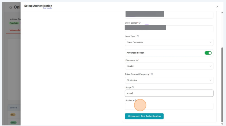 Fill Scope and Audience