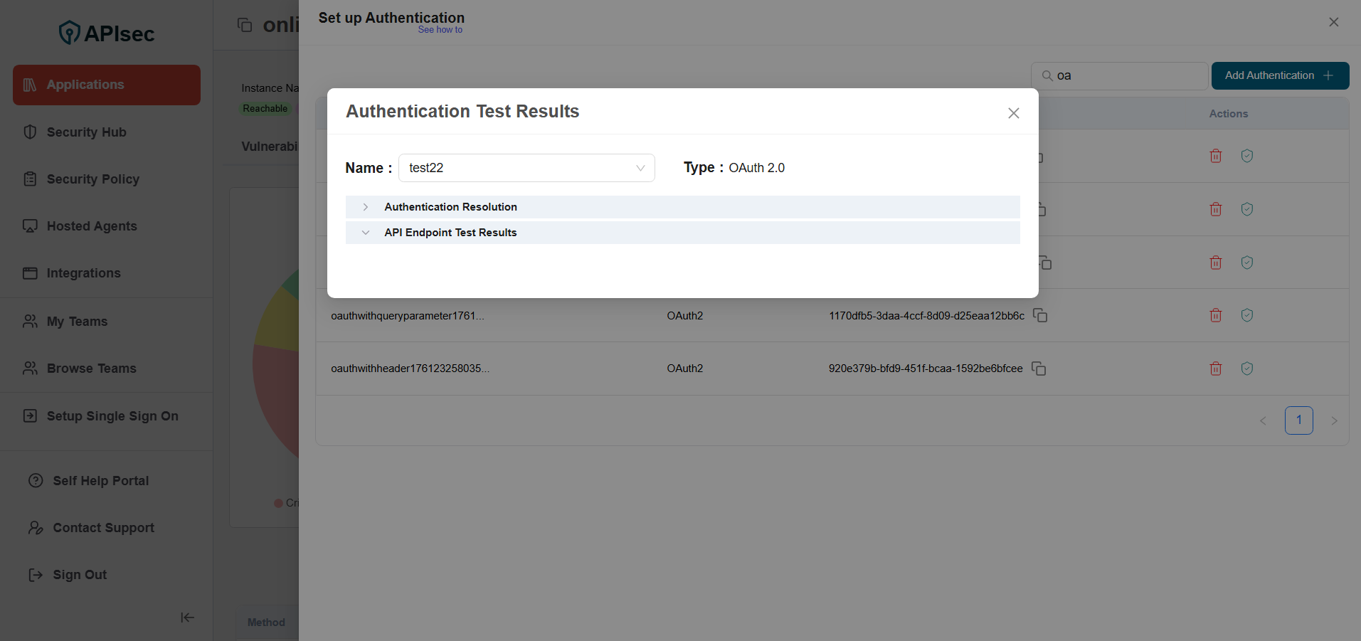 Check API Key aut is in Table