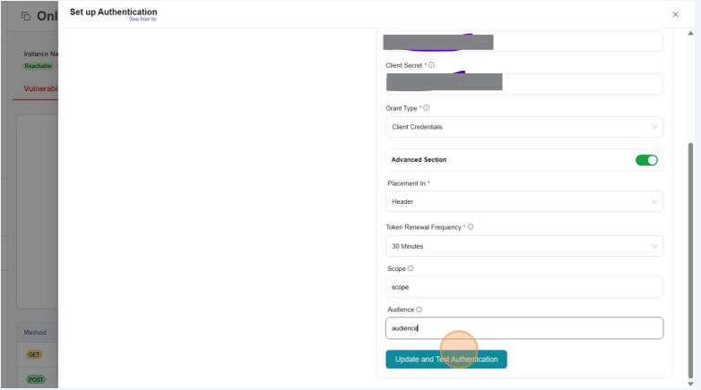 Click Update Credentials