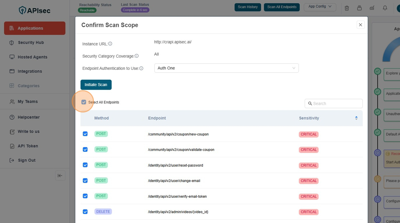 Click Scan All Endpoints