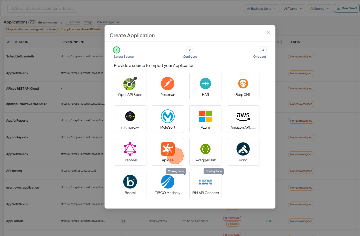 Choose the Apigee Gateway
