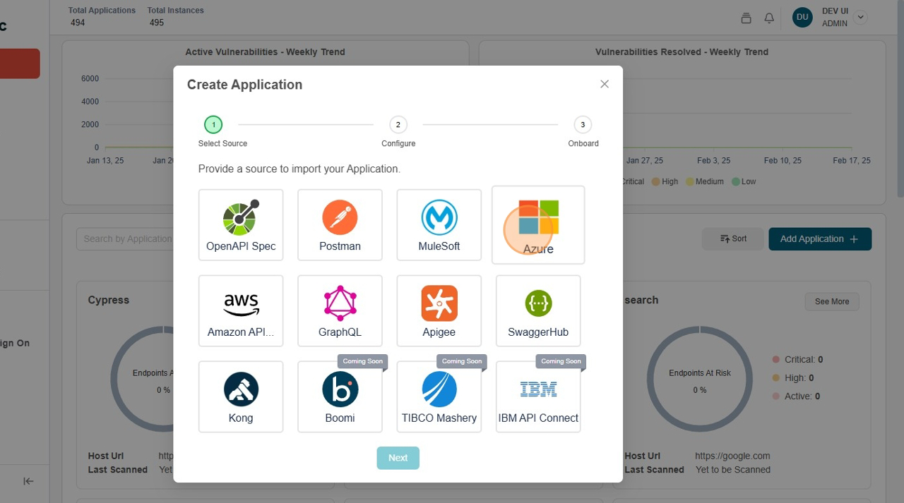 Choose the Azure API Gateway