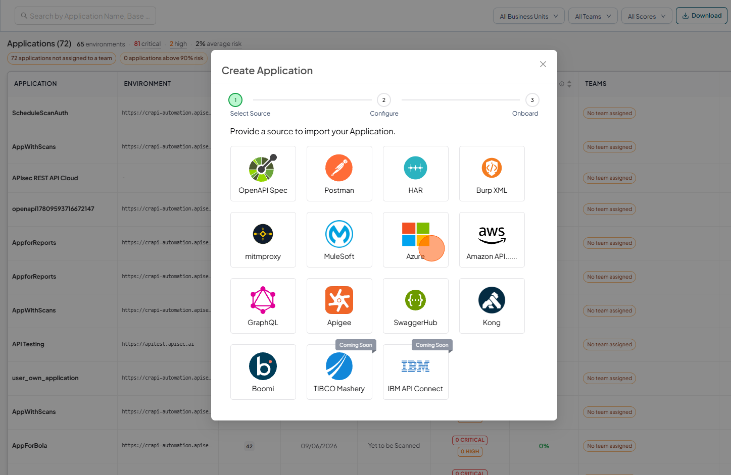 Choose the Azure API Gateway