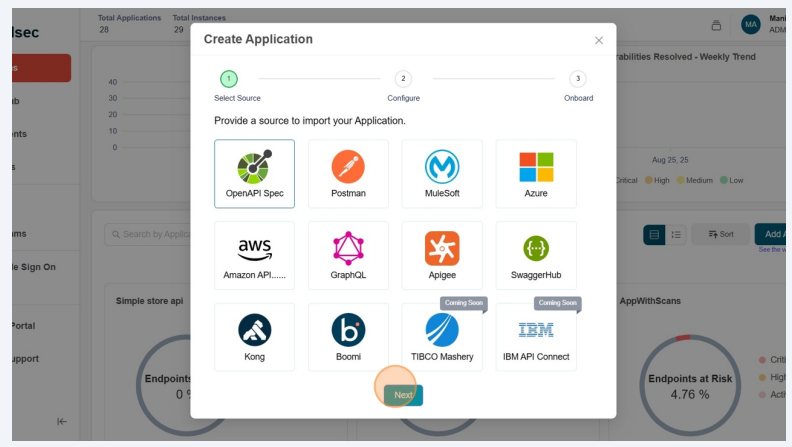 Choose the OpenAPI Spec